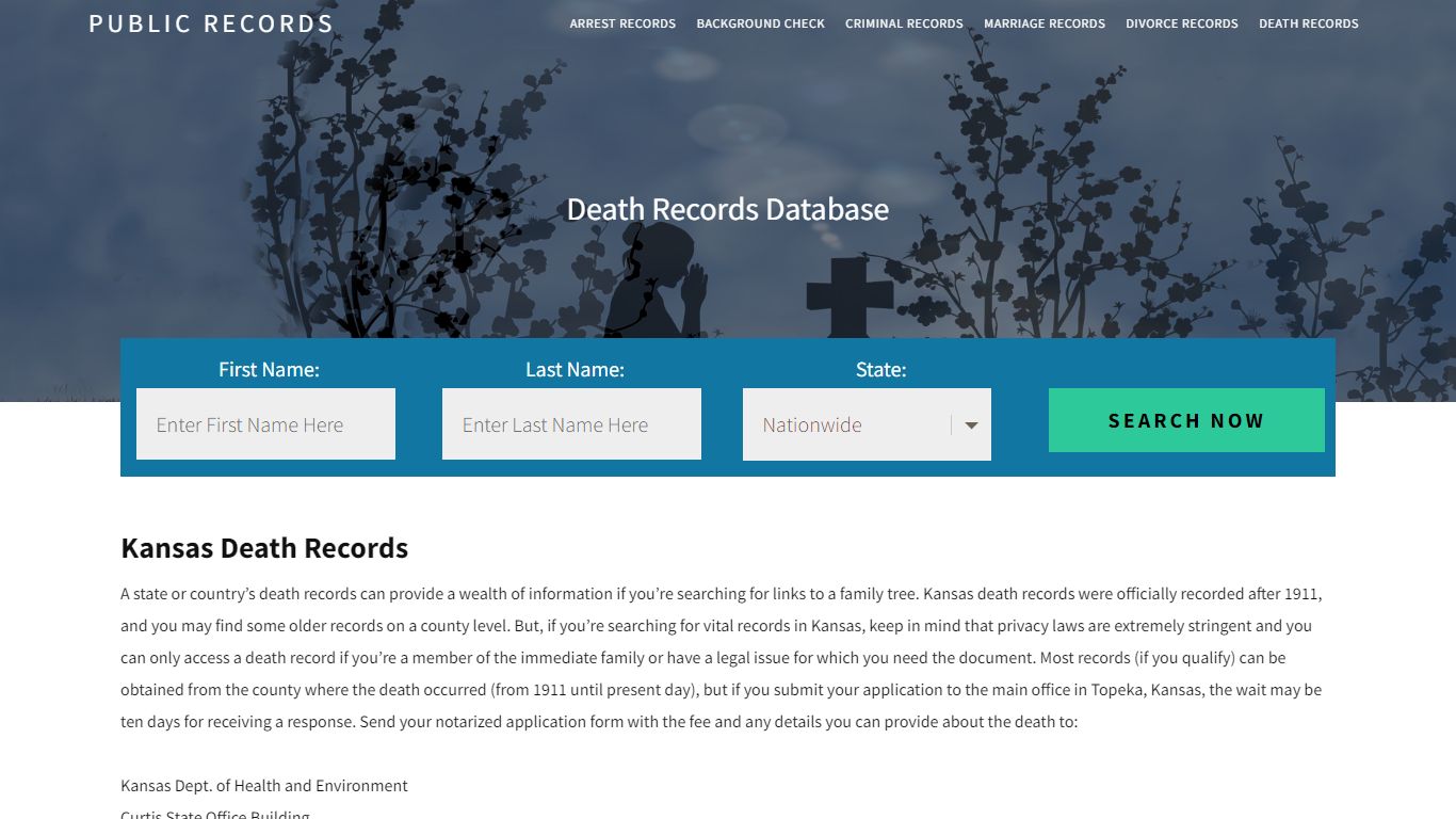 Kansas Death Records - Public Records